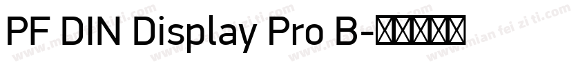 PF DIN Display Pro B字体转换